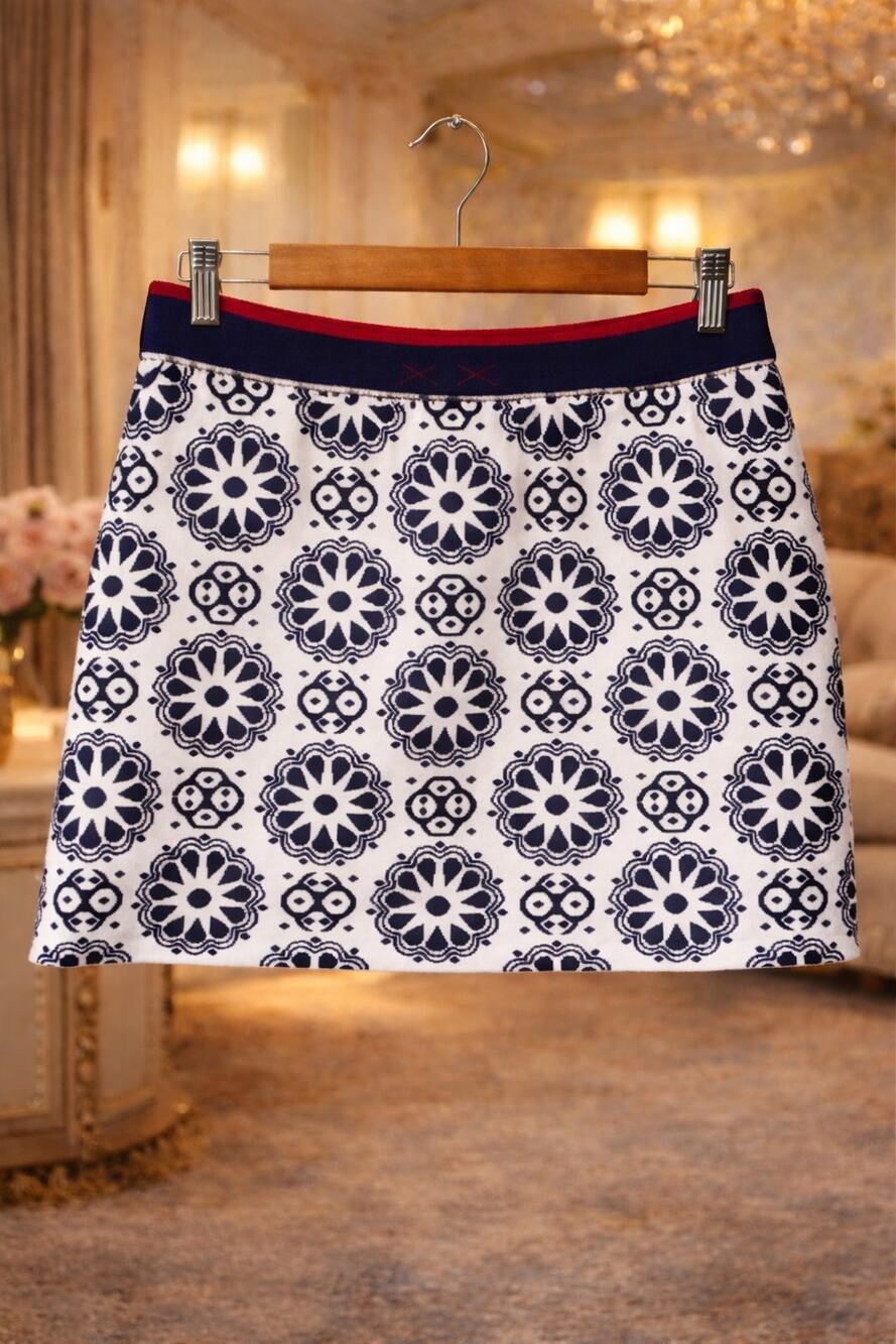 The Upside x Anthropologie Tile Pardo Mini Skirt NWT Lg Stretch Athleisure Luxe